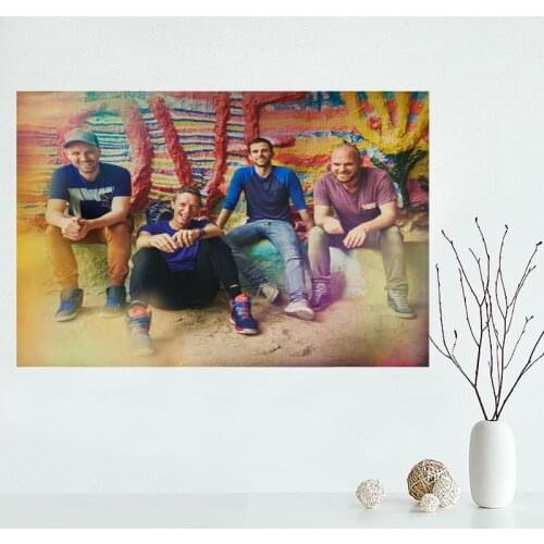 2020 New Product Coldplay Poster Custom Satin Poster Print Cloth Fabric Wall Poster Print Silk Fabric Print Poster