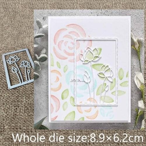 New Design Craft Metal stencil mold Cutting Dies flower frame decoration scrapbook die cuts Album Paper Card Craft Embossing