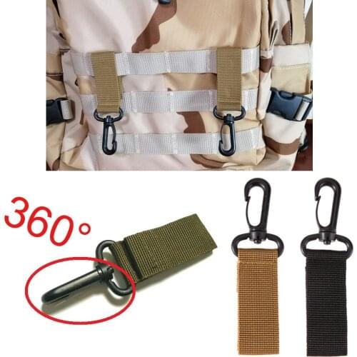 Outdoor Tool Carabiner Nylon Tactical Backpack Key Hook Webbing Buckle Hanging System Molle Waist Belt Buckle