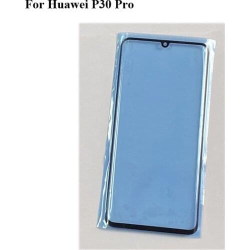 2PCS For Huawei P30 Pro P30pro Front LCD Glass Lens touchscreen P 30 Pro Touch screen Panel Outer Screen Glass without flex