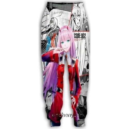 Anime DARLING in the FRANXX 3D Print Causal Clothing New Fashion Men Women Pants Plus Size S-7XL streetwear men