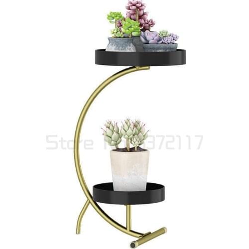 Nordic iron flower rack floor type indoor living room dining table multi-layer storage flowerpot rack