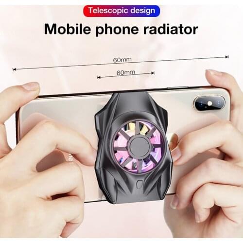 Cell Phone Cooler Mobile Phone Radiator Colorful USB Powered Snap-on Cooling Fan Compatible For IPhone Android Smartphones