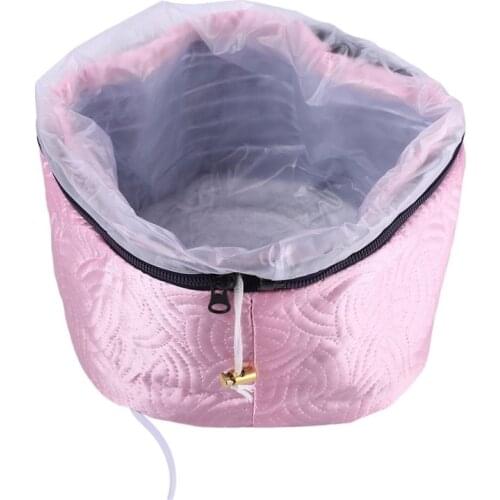 US Plug Electric Hair Thermal Treatment Beauty Steamer SPA Nourishing Hair Care Cap Waterproof Anti-electricity Control Heating
