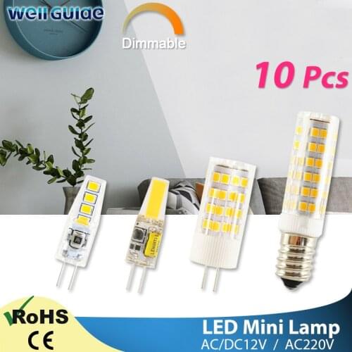 LED G4 Light G9 COB Led Lamp No Flicker Dimmable Ceramic E14 Bulb SMD2835 AC220V DC12V 3W 6W 9W 10W 12W Replace Halogen G4 Lamp