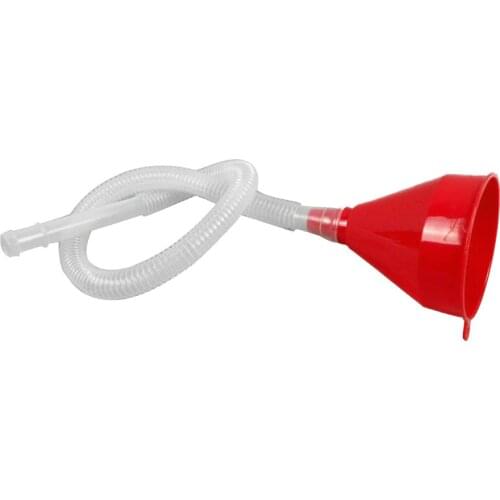 Universal Car Motorcycle Truck Vehicle Plastic Filling Funnel with Soft Pipe Spout Pour Oil Tool Petrol Diesel Car Styling