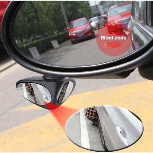 360 Degree Rotatable 2 Side Car Blind Spot Convex Mirror Automibile Exterior Rear View Parking Mirror Safety Accessories