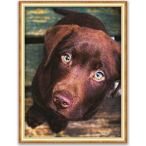 Animal Dog Dachshund DIY Cross Stitch Embroidery 11CT Kits Needlework Craft Set Cotton Thread Printed Canvas Home Decoration