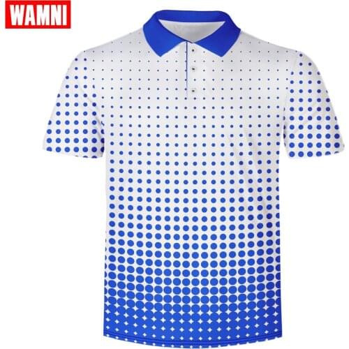 WAMNI 2019 Fashion 3D Tennis Shirt Harajuku Gradient Youth Man Sport Polka Dot Loose -shirt Quick Drying Shirt