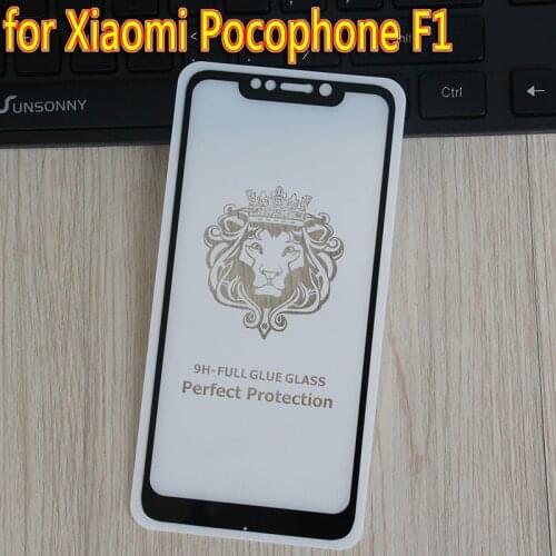 For Xiaomi Pocophone F1 Screen Protector HD Full Coverage Protector[Anti-Scratch] [No-Bubble] Tempered Glass Screen Film [Black]