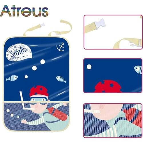 Atreus 1pcs Kick Mat Seat Back Protector Cover For Ford Focus 2 1 Mondeo MK4 Toyota Corolla chr Peugeot 308 206 Car Accessories