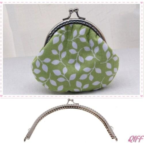 1PC Metal Frame Kiss Clasp Arch DIY Craft For Purse Bag Silver Tone 15cm