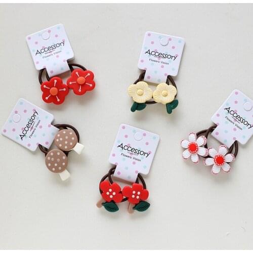 2pcs/lot Fashion Hot Selling New Arrival Cartons Hair Band Protective Hair Rope for Kids Children Girls Hair Rings Headpiece