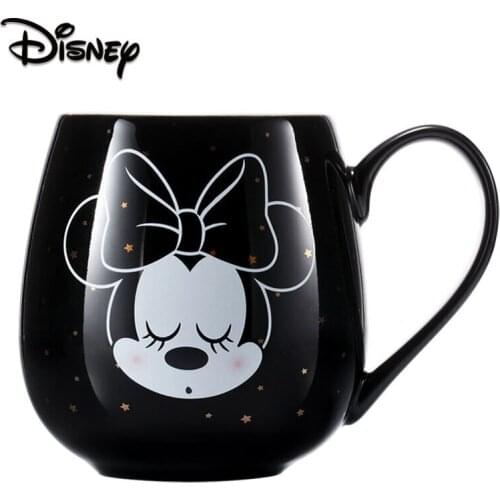 430mL Disney Mickey Cartoon Water Cup Love Couple Ceramic Mugs Milk Coffee Tea Mug Home Office Collection Cups Valentines Gifts