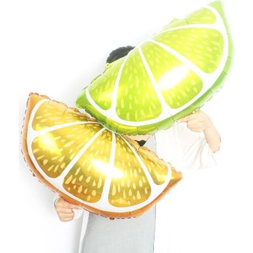 50pcs/lot Orange Lemon Foil Balloons fruit helium ballon for Childrens Summer Holiday Birthday Party Decorations Festival globo
