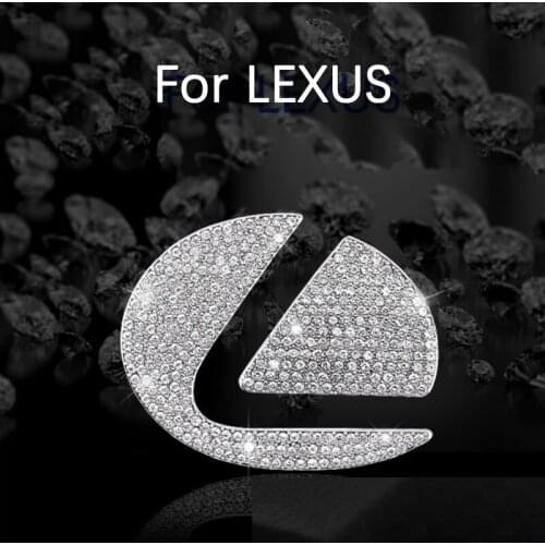 Car styling Accessories for Lexus es es200 es300 nx nx200 Car steering wheel logo Emblem Zinc alloy diamond decoration stickers