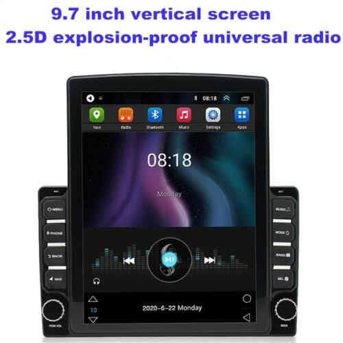 9.7-Inch 2Din Android 9.1 Car Vertical Screen Radio 2.5D Universal 2GB + 32GB Car DVD Player GPS RDS Radio WIFI Universal MP5