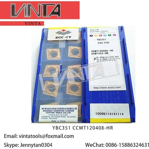 Free shipping 10pcs/lots YBD102 YBC351 YBD052 YBM251 YBC251 YBD151 YBC152 YBD152 CCMT120408-HR cnc carbide turning inserts