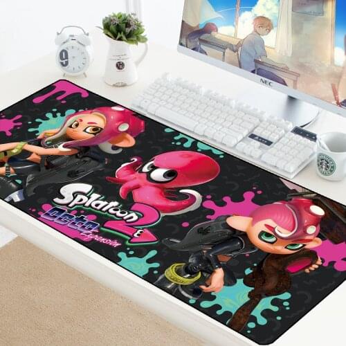 Splatoon Large Play Mats Anime Gamer Mouse Pad Carpet for Mouse Non-Skid Rubber Locking Edge Computer PC Keyboard Mousepad Big