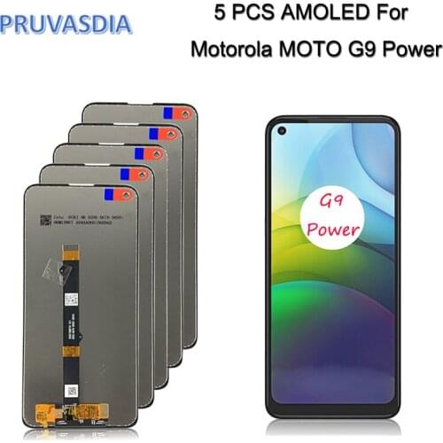 5 Piece/lot Original For Motorola Moto G9 Power LCD Display Touch Screen Display Assembly For MOTO G9 Power Display XT2091-3