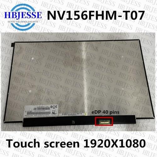 For lenovo ideapad 5-15ARE 81YQ 15.6"inch slim IPS Led Lcd Display Touch Scree NV156FHM-T07 V8.0 R156NWF7 R2 matrix 40 Pins