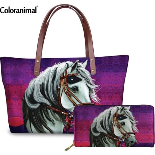 Coloranimal Customized House Priting Womens Handbags Brand Designer Big Tote Shoulder Bags Shopping Bags for Ladies sac a main