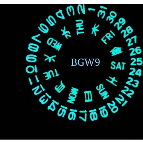 Modified calendar/week dial NH35/36 luminous calendar/week dial size 28.5mm