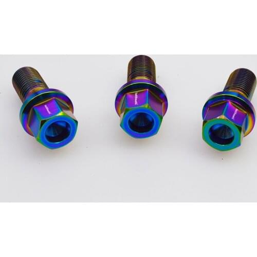 Hot sale Titanium alloy material M14*1.5*28 colorful bolt