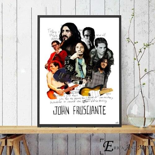 John Frusciante Figure Guitar Canvas Painting Posters And Prints Pictures On The Wall Abstract Decorative Home Decor Tableau