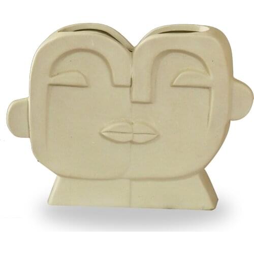 Ceramic Plant Pots Abstract Face Art Vases Ceramic Flower Pots for Home Balcony Decoration Home Decor LBShipping