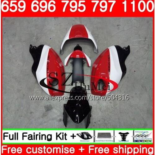 Body For DUCATI 659 696 795 796 797 09 10 11 Now white red 98SH6 696S 795S 796S 821 1100 1100S M1000 1200 2009 2010 2011 Fairing
