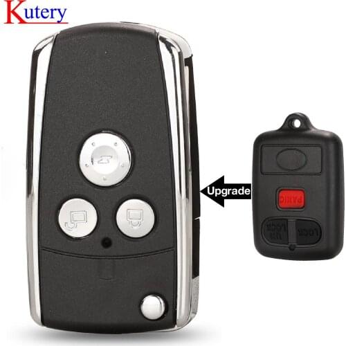 Kutery 3 Buttons Blank Modified Flip Folding Key Case Car Remote Key Shell Fit For BYD F3 F3R