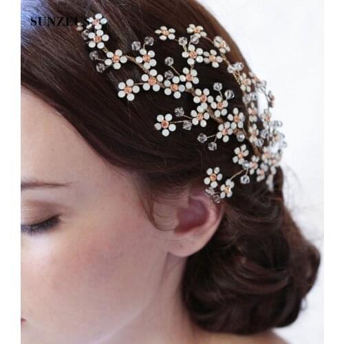 Small Flowers Bridal Hair Comb New Bride Gold Headpiece Wedding Head Decorations acessarios pra noiva SQ0203