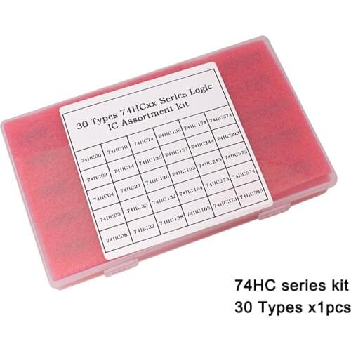 30Types DIY assortment kit Logic IC Integrated Circuit 74HC series DIP Register chip driver kit 74HC595/74HC573/74HC393/74HC00