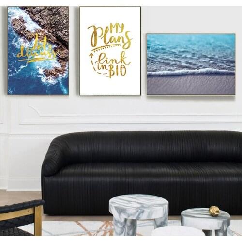 Wall Art Picture Tranquil Beach Passionate Surf Reef World Canvas Painting Print Poster Living Room Home Decoration Background