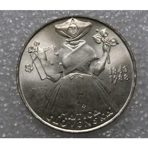 Real Rare Silver Original Coin Collection Czech Republic 1988 500 Kronor Commemorative Silver Coin