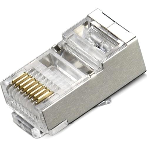RJ45 Connector Cat5 Cat5e Cat6 RJ45 Shielded Plugs Network Connector Terminals Ethernet Cable Plug HY1527
