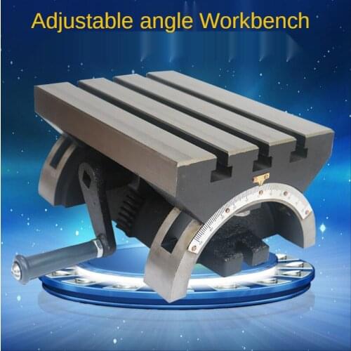 Adjustable Angle Worktable Can Tilt Worktable Drilling Machine Milling Machine Worktable 10 Inches