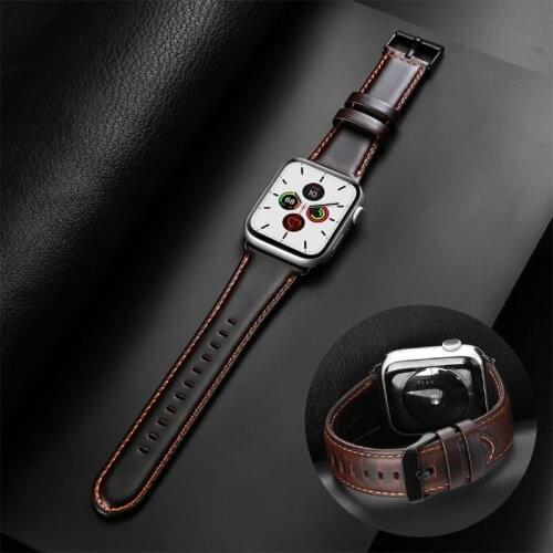 Strap For Apple watch band 6 5 44mm 40mm Leather loop watchband apple watch series 5 4 3 2 1 iwatch band 42mm 38mm bracelet belt