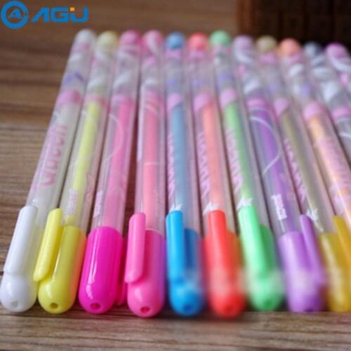 AAGU 12pcs/lot Multi-Color Artmarker Pen Watercolor Chalk Color Pen Scrapbooking Decorative Pen For DIY Making