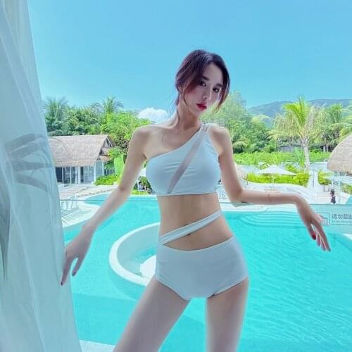 Sexy Bandage Bikini New One Shoulder Swimsuit Swimwear Women Thong Push Up Bikinis Set Female swimming suit Biquini Bathing Suit