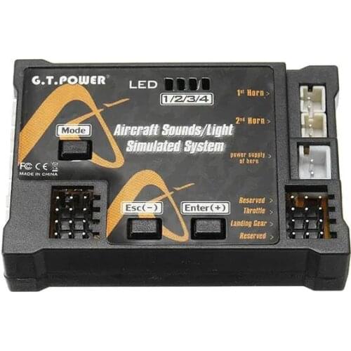 New style G.T.Power Aircraft Simulated Sounds Light System V2 For RC Airplane
