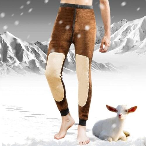 Fanceey Winter Thermal Underwear Men Bottoms Men Leggings Thermos Pants Male Warm Wool Cotton Thicken Underwear Trousers
