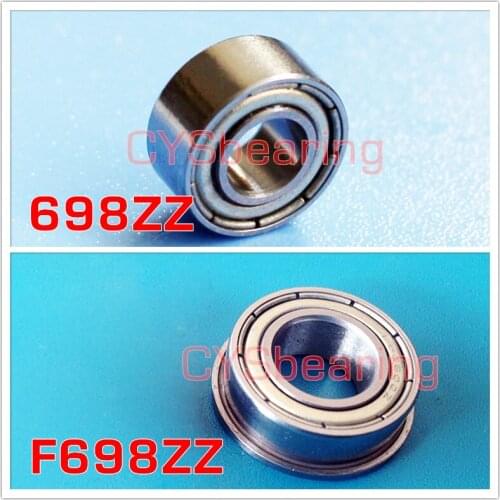 Thin wall deep groove ball bearing 698ZZ 8*19*6 mm 8x19x6mm S698ZZ F698ZZ stainless steel flange 698 ball bearing