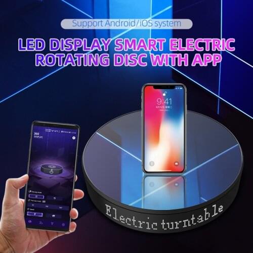 Smart Rotating Display Stand Screen Display Luminous Turntable for Live Photography Base Jewelry Display Stand USB/Battery App