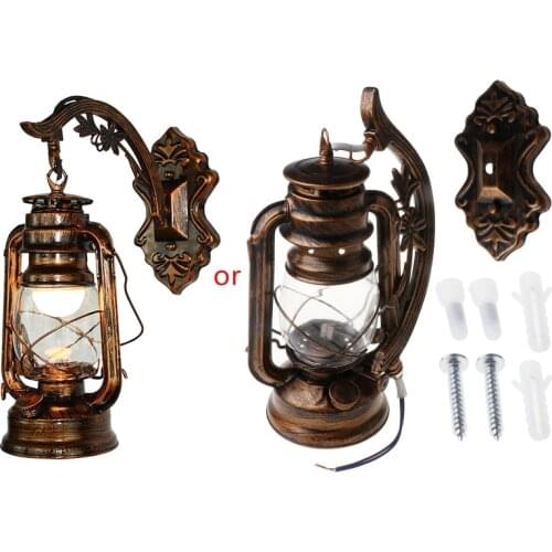 Vintage LED Wall Lamp Retro Kerosene Wall Light European Antique Style Luminaire