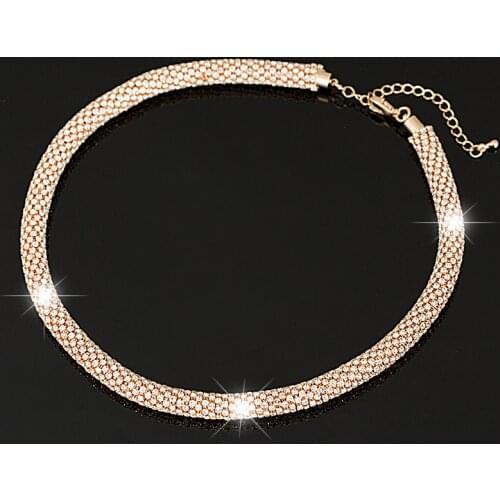 YFJEWE TOP Creative Women Fashion Necklace Fashion Jewelry Gold Color Statement twining Necklace For Women Party Wedding #N010