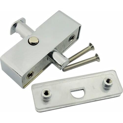 1PCS Window Latches Frameless Balcony Window Lock Burglar Bolt Shower Room Glass Door Intermediate Lock Burglar Glass Latches