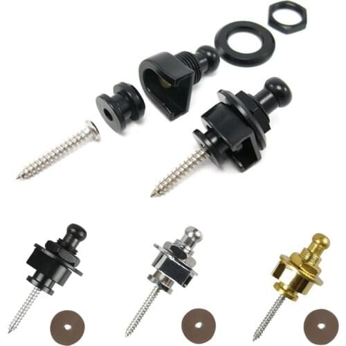 2PCS Guitar Strap Lock Button Schaller-Style Straplock for all Acoustic Electric Bass Guitarra - 3 Colors