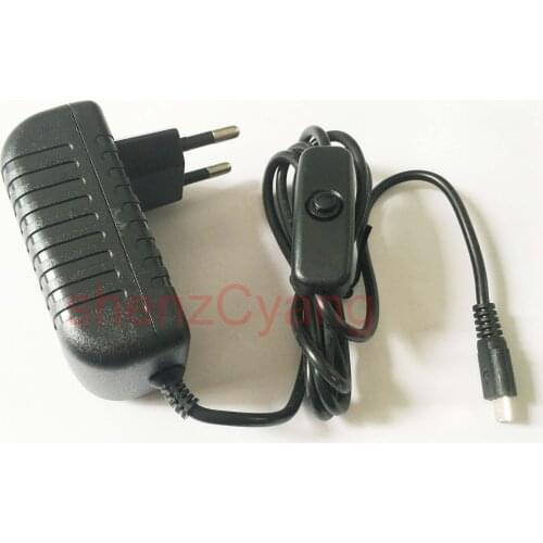 1PCS 5V 3A Raspberry Pi 3 Power Supply Switch Button Power Adapter Micro USB Port for Raspberry Pi 3 Model B 5v 3a charger